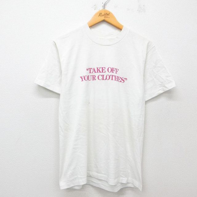 80s 半袖Tシャツ TAKE OFF ホワイト M | 古着