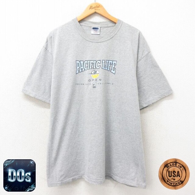 【50%OFF】フィラ 00s 半袖Tシャツ クジラ グレー XL | 古着