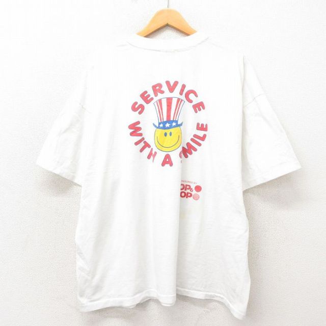 ヘインズ 90s 半袖Tシャツ スマイル ホワイト XL | 古着