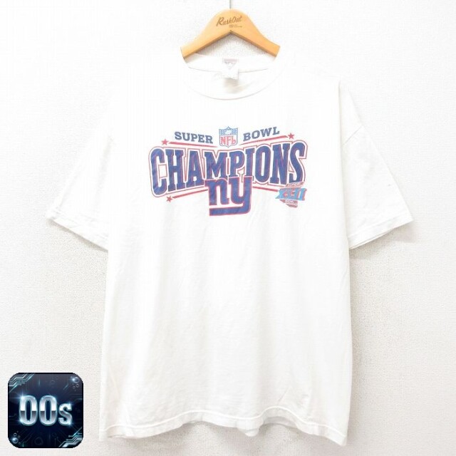 【50%OFF】00s 半袖Tシャツ NFL ニューヨークジャイアンツ ホワイト XL | 古着