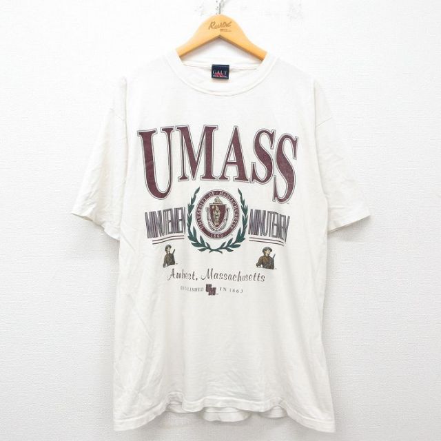 00s 半袖Tシャツ UMASS ホワイト XL | 古着
