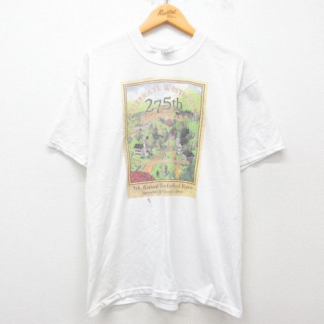 ジャージーズ 00s 半袖Tシャツ マサチューセッツ ホワイト L | 古着