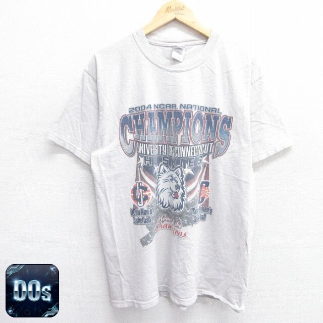 【50%OFF】00s 半袖Tシャツ コネチカットハスキーズ グレー L | 古着