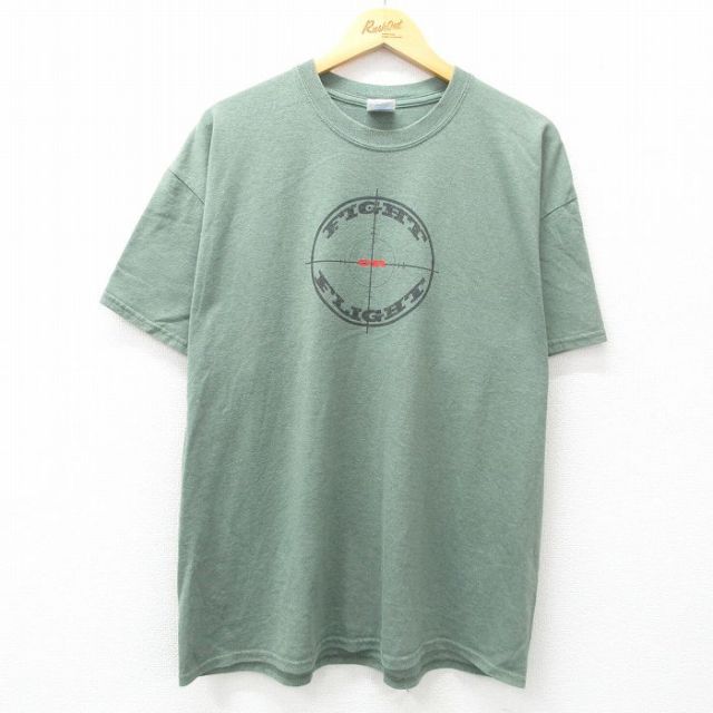 【20%OFF】XL★古着 半袖 ビンテージ Tシャツ メンズ 00年代 00s SWAT 大きいサイズ クルーネック 緑 グリーン 霜降り 25apr23 中古