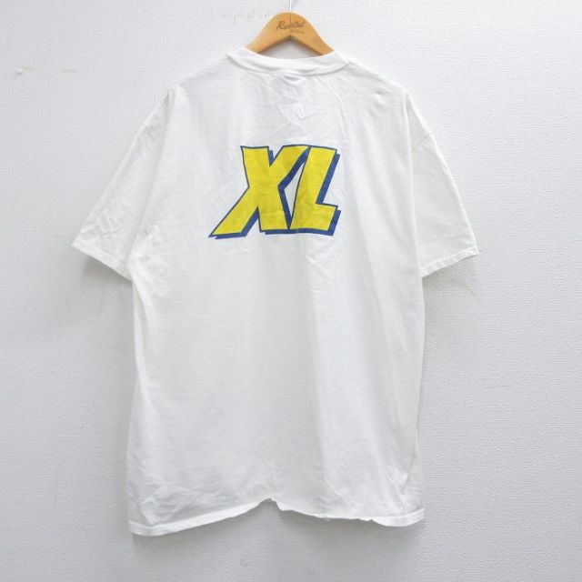 XL★古着 ヘインズ Hanes 半袖 ビンテージ Tシャツ メンズ 00年代 00s LODINE XL 大きいサイズ コットン クルーネック USA製 白 ホワイト 【spe】 25apr24 中古