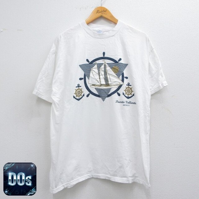 【50%OFF】00s 半袖Tシャツ ヨット ホワイト XL | 古着