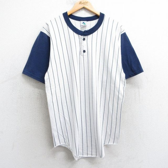 00s 半袖Tシャツ ツートンカラー ホワイト L | 古着