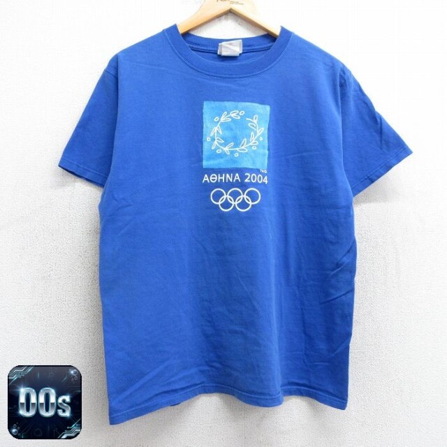 【50%OFF】00s 半袖Tシャツ アテナオリンピック ブルー L | 古着