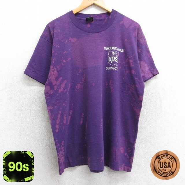 【50%OFF】フルーツオブザルーム 90s 半袖Tシャツ ups パープル L | 古着