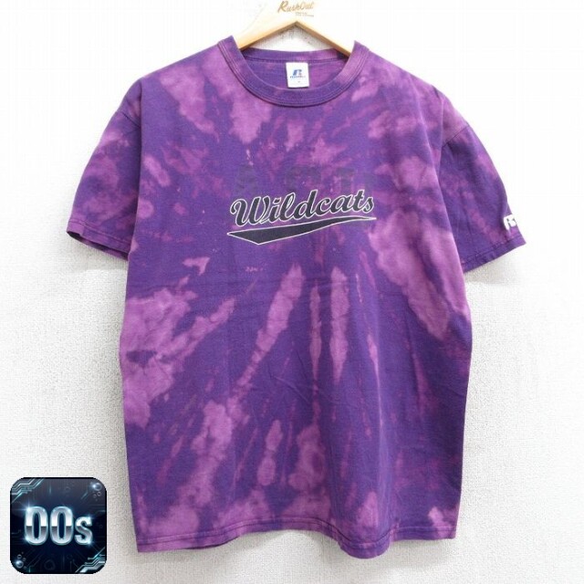 【50%OFF】ラッセル 00s 半袖Tシャツ ワイルドキャッツ パープル L | 古着