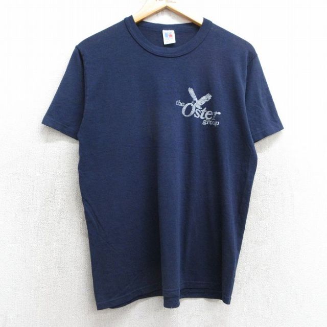 ラッセル 90s 半袖Tシャツ 鳥 ネイビー M | 古着