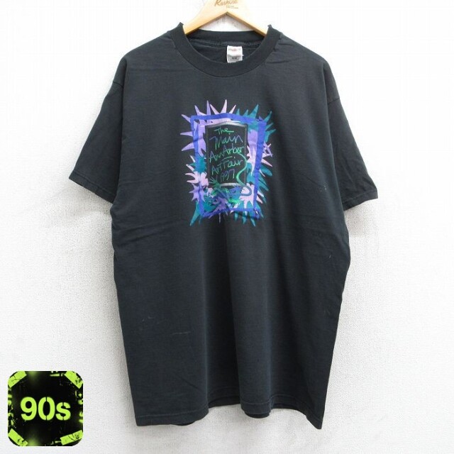 【50%OFF】フルーツオブザルーム 90s 半袖Tシャツ トカゲ ブラック XL | 古着