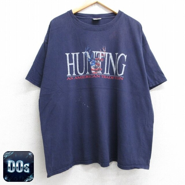 【50%OFF】00s 半袖Tシャツ ハンティング ネイビー XL | 古着