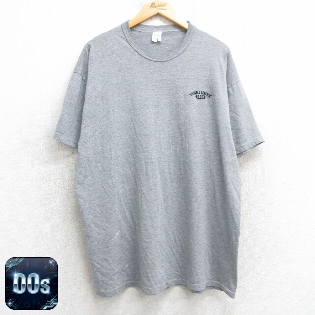【50%OFF】ラッセル 00s 半袖Tシャツ ワンポイントロゴ グレー XL | 古着