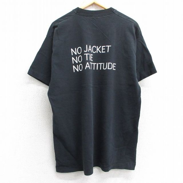 XL★古着 フルーツオブザルーム 半袖 ビンテージ Tシャツ メンズ 90年代 90s THE MARK コットン クルーネック 黒 ブラック 25apr25 中古
