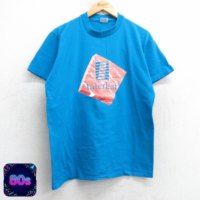 【50%OFF】80s 半袖Tシャツ Interleaf ライトブルー L | 古着