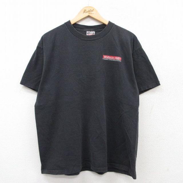 XL★古着 オニータ ONEITA 半袖 ビンテージ Tシャツ メンズ 90年代 90s WALNUT HILLS コットン クルーネック USA製 黒 ブラック 25apr25 中古
