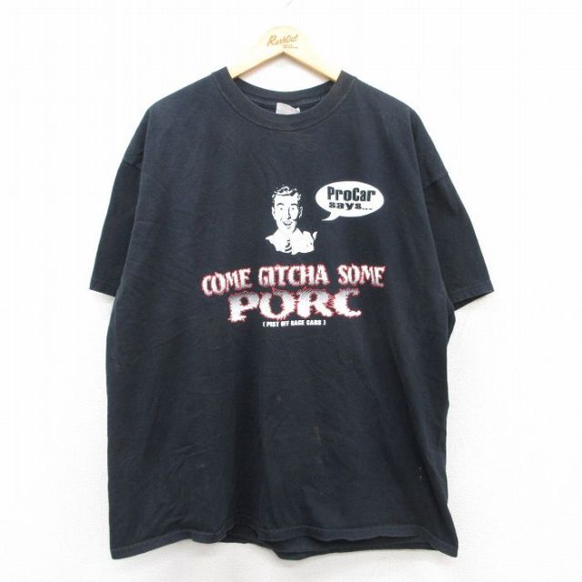ヘインズ 00s 半袖Tシャツ ProCar ブラック XL | 古着