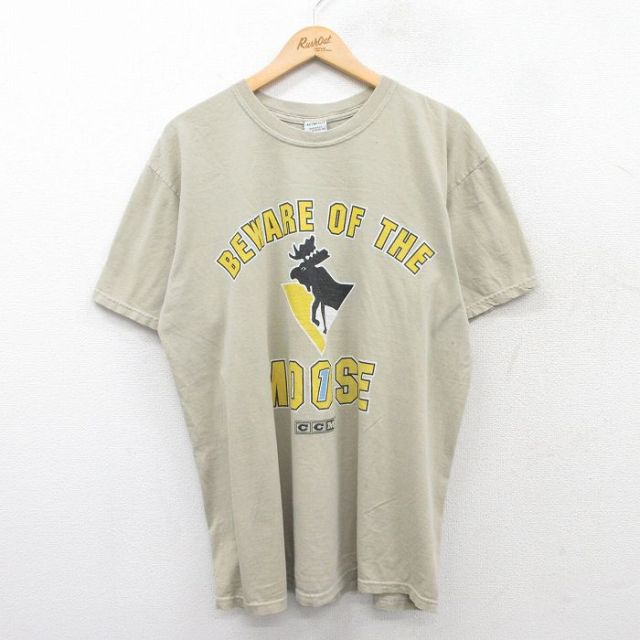 00s 半袖Tシャツ MOOSE ベージュ XL | 古着