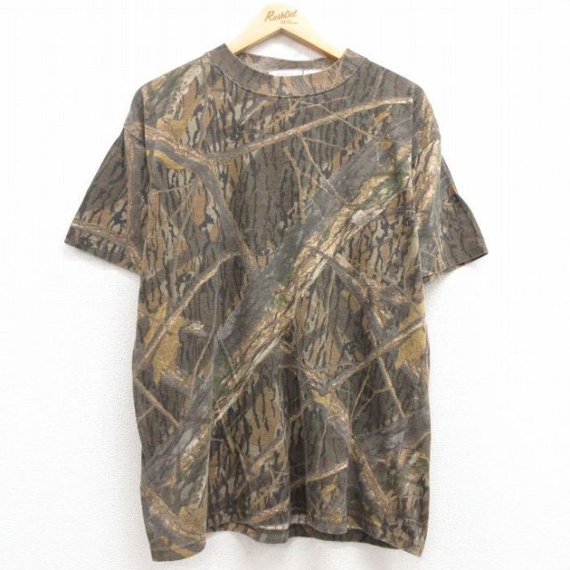 00s 半袖Tシャツ モッシーオーク ブラウン迷彩 XL | 古着