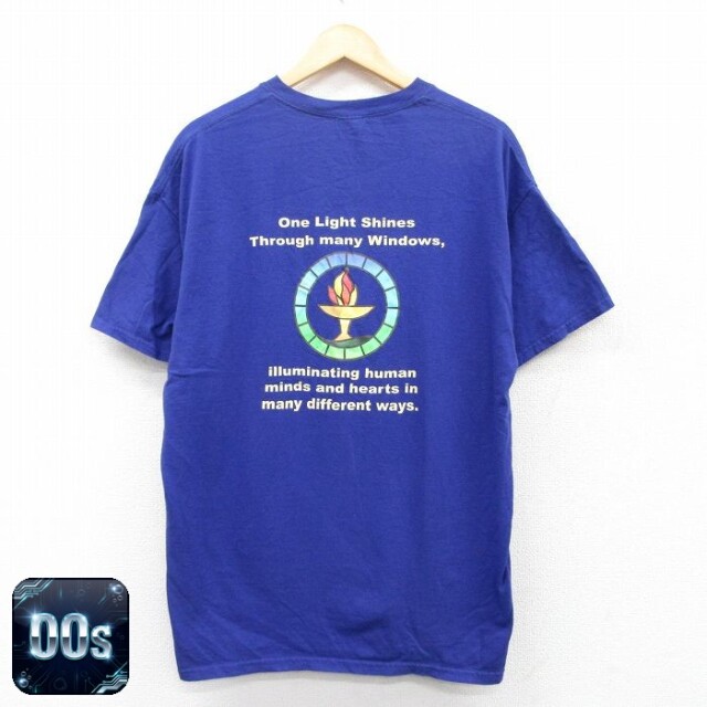 【50%OFF】00s 半袖Tシャツ ユニテリアンユニヴァーサリスト ブルー XL | 古着
