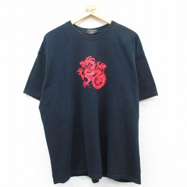 00s 半袖Tシャツ 龍 ブラック XL | 古着
