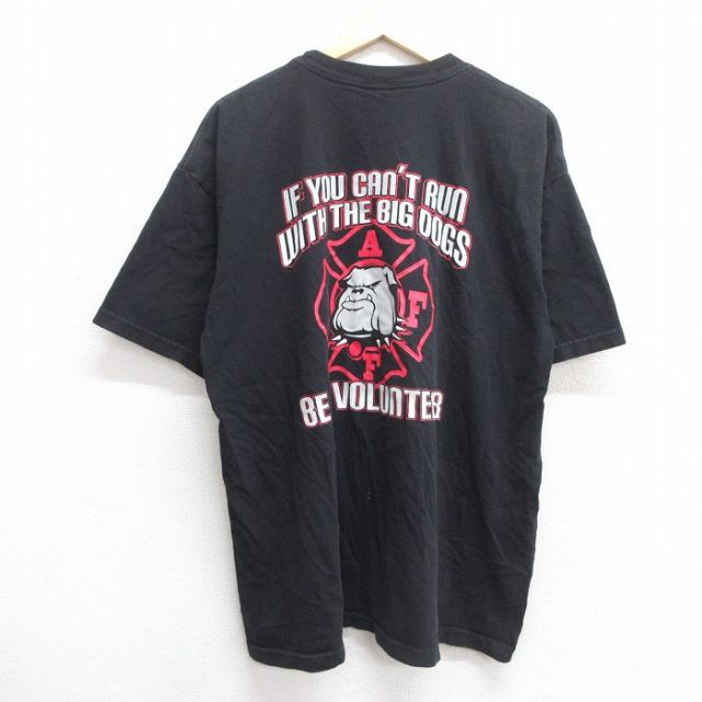 【50%OFF】XL★古着 半袖 ビンテージ Tシャツ メンズ 90年代 90s 犬 ボランティア 大きいサイズ コットン クルーネック 黒 ブラック 25apr30 中古