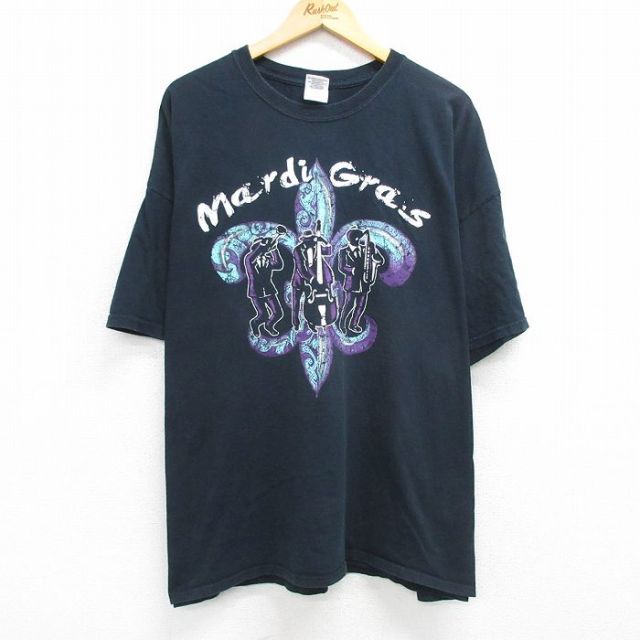 00s 半袖Tシャツ マルディグラ ブラック XL | 古着