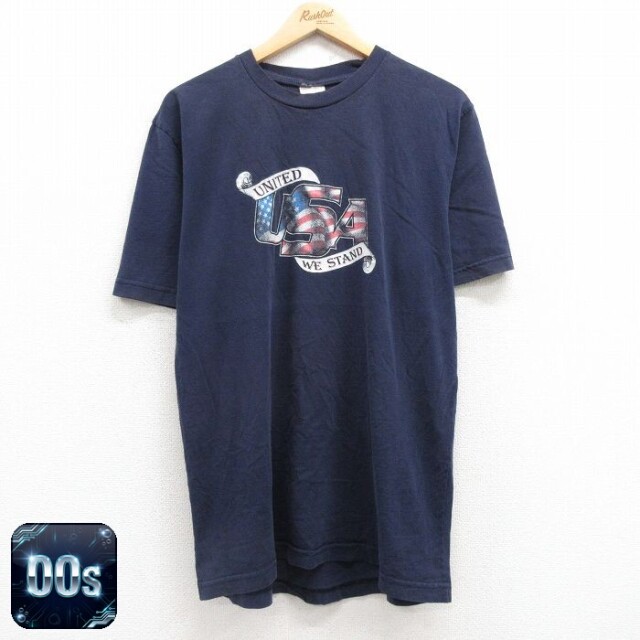 00s 半袖Tシャツ USAロゴ ネイビー L | 古着