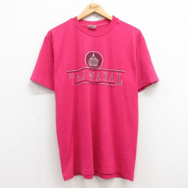 ヘインズ 90s 半袖Tシャツ タージマハル ピンク L | 古着
