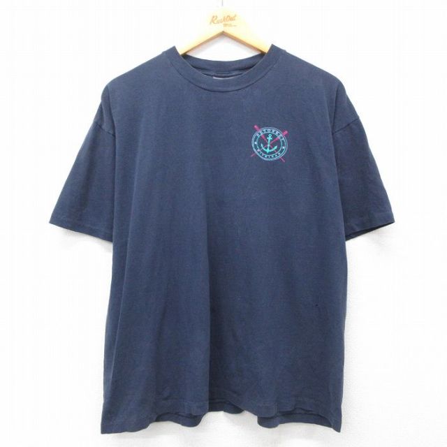 リー 90s 半袖Tシャツ イカリ ネイビー XL | 古着