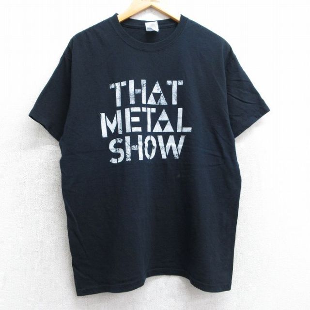 L★古着 半袖 ビンテージ Tシャツ メンズ 00年代 00s THAT METAL SHOW コットン クルーネック 黒 ブラック 25may01 中古