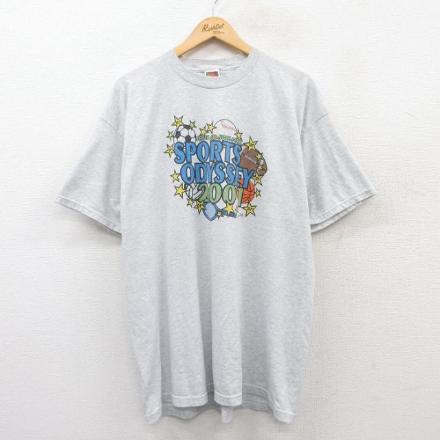 フルーツオブザルーム 00s 半袖Tシャツ オデッセイ01 グレー霜降り XL | 古着