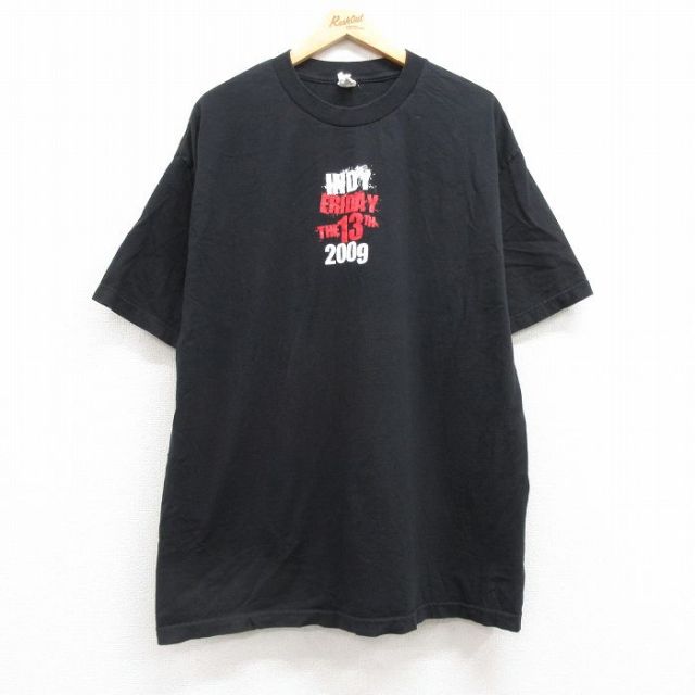 【50%OFF】XL★古着 半袖 ビンテージ Tシャツ メンズ 00年代 00s 映画 13日の金曜日 ジェイソン コットン クルーネック 黒 ブラック 【spe】 25may02 中古