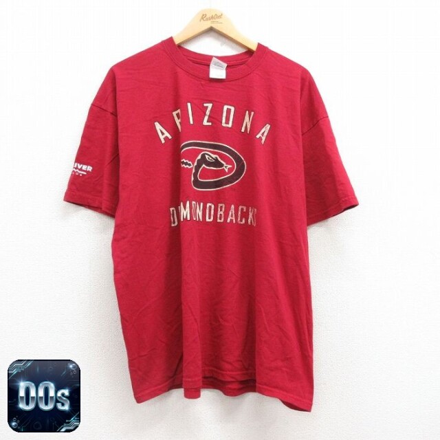 【50%OFF】00s 半袖Tシャツ アリゾナダイヤモンドバックス バーガンディ XL | 古着