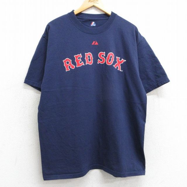 マジェスティック 00s 半袖Tシャツ ボストンレッドソックス ネイビー XL | 古着