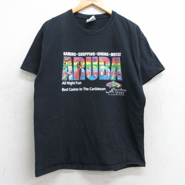 ヘインズ 00s 半袖Tシャツ アルバ ブラック L | 古着