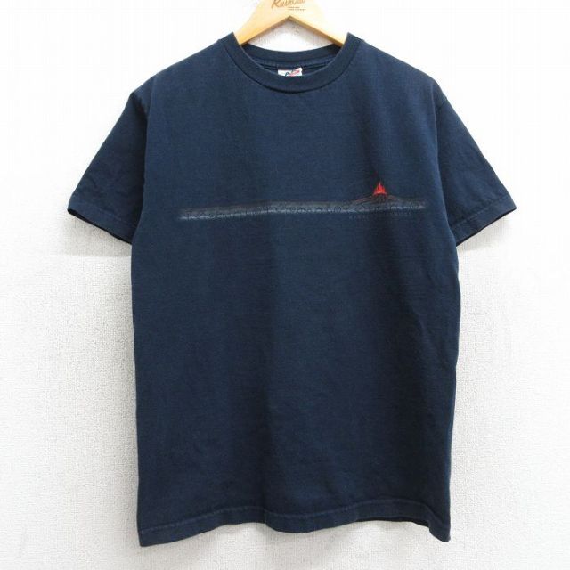 M★古着 半袖 ビンテージ Tシャツ メンズ 00年代 00s ハワイボルゲーノズ コットン クルーネック 黒 ブラック 25may02 中古