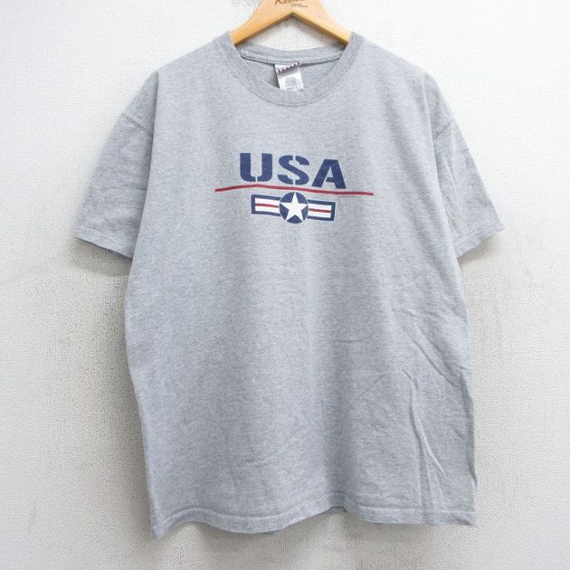 00s 半袖Tシャツ USAロゴ グレー XL | 古着