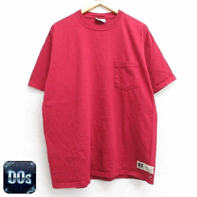 【50%OFF】ラッセル 00s 半袖Tシャツ 胸ポケット付き レッド XL | 古着