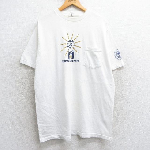 90s 半袖Tシャツ 拳 ホワイト XL | 古着