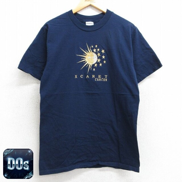 【50%OFF】00s 半袖Tシャツ 太陽刺繍 ネイビー M | 古着