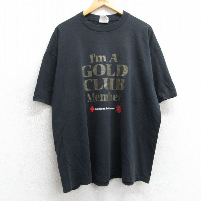 ジャージーズ 00s 半袖Tシャツ GOLD CLUB ブラック XL | 古着
