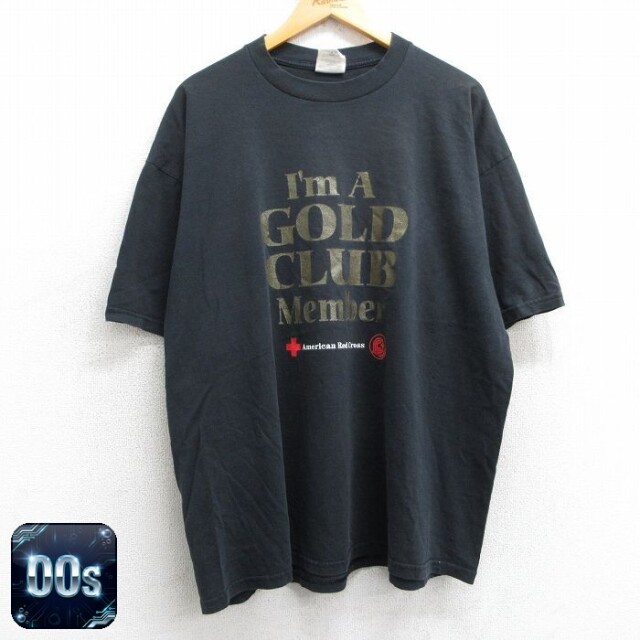 【50%OFF】ジャージーズ 00s 半袖Tシャツ GOLD CLUB ブラック XL | 古着