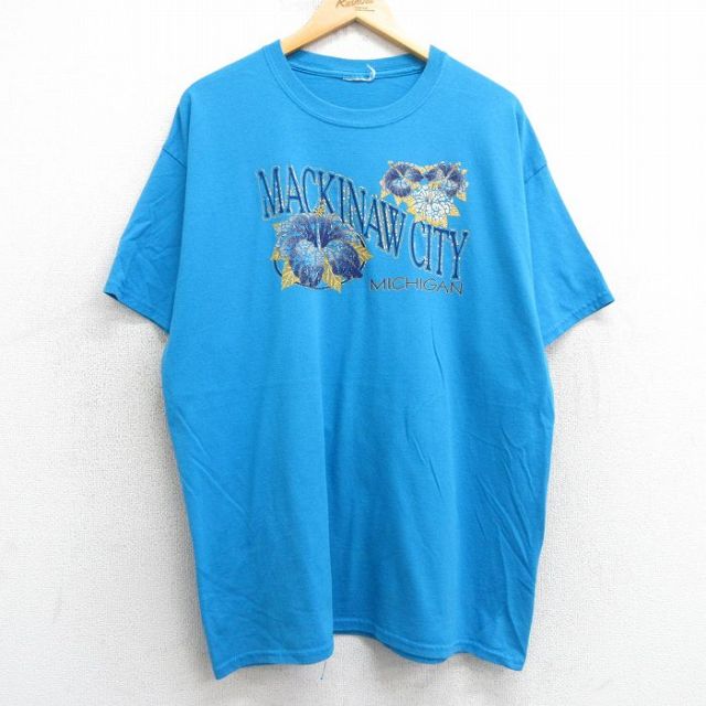 00s 半袖Tシャツ マッキノーシティ ライトブルー XL | 古着