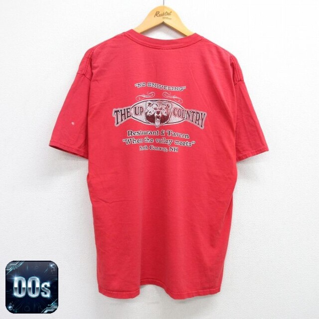 【50%OFF】00s 半袖Tシャツ クマレストラン レッド XL | 古着