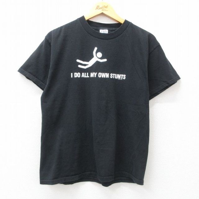 L★古着 半袖 ビンテージ Tシャツ メンズ 00年代 00s I DO ALL コットン クルーネック 黒 ブラック 25may07 中古