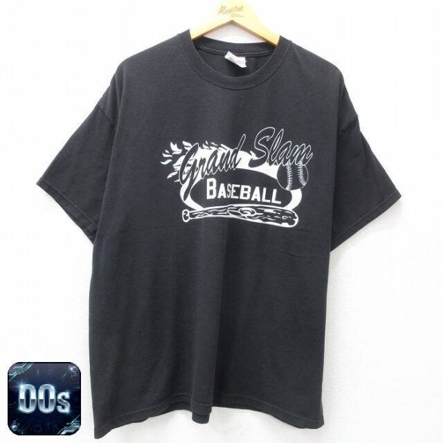 【50%OFF】ヘインズ 00s 半袖Tシャツ 野球 ブラック XL | 古着