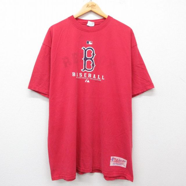 【50%OFF】マジェスティック 00s 半袖Tシャツ ボストンレッドソックス レッド XL | 古着