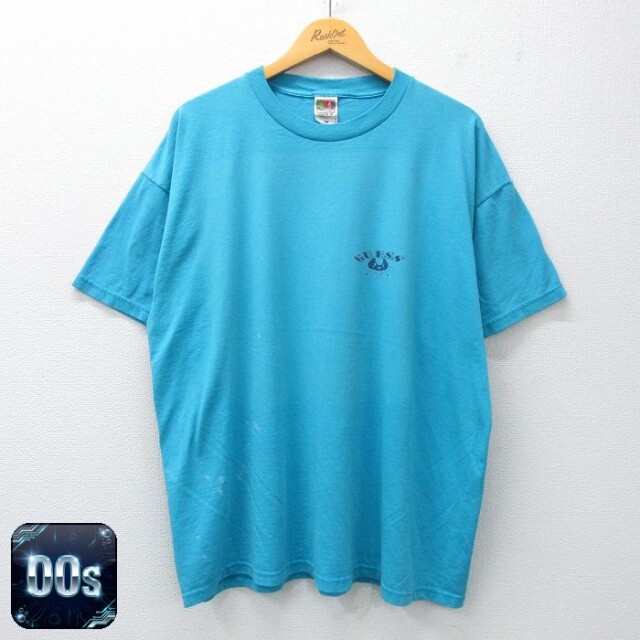 【50%OFF】フルーツオブザルーム 00s 半袖Tシャツ ゲス ライトブルー XL | 古着